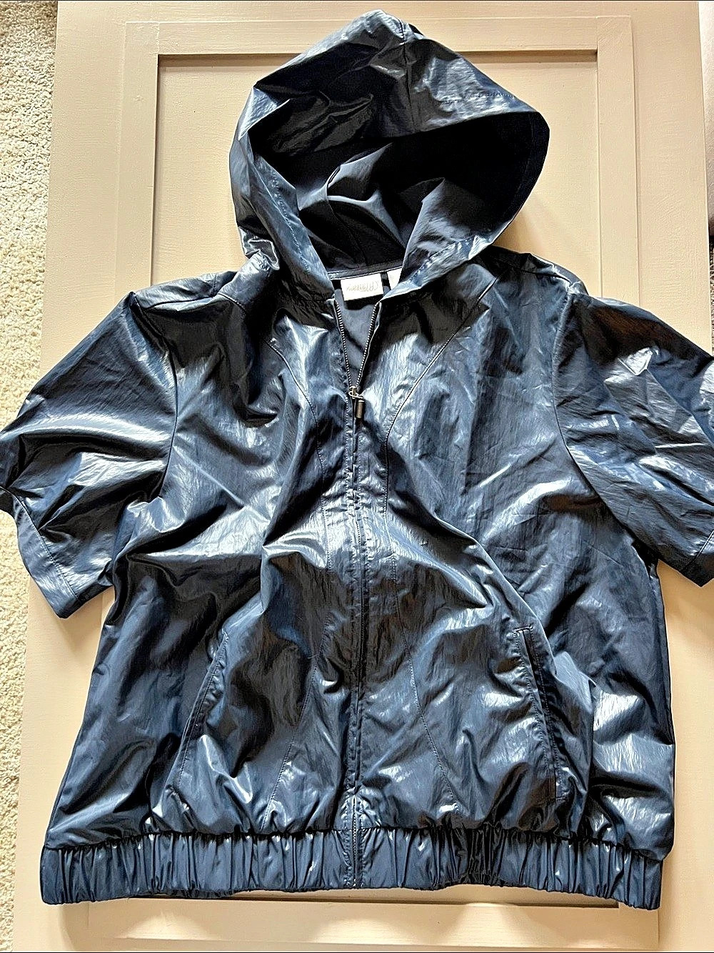 Zenergy by Chico's Hooded Navy Jacket